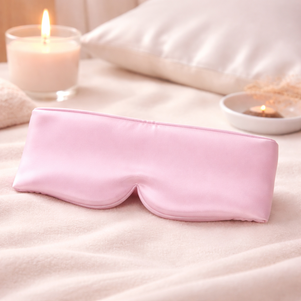 Premium Silk Sleep Mask – Blush Pink