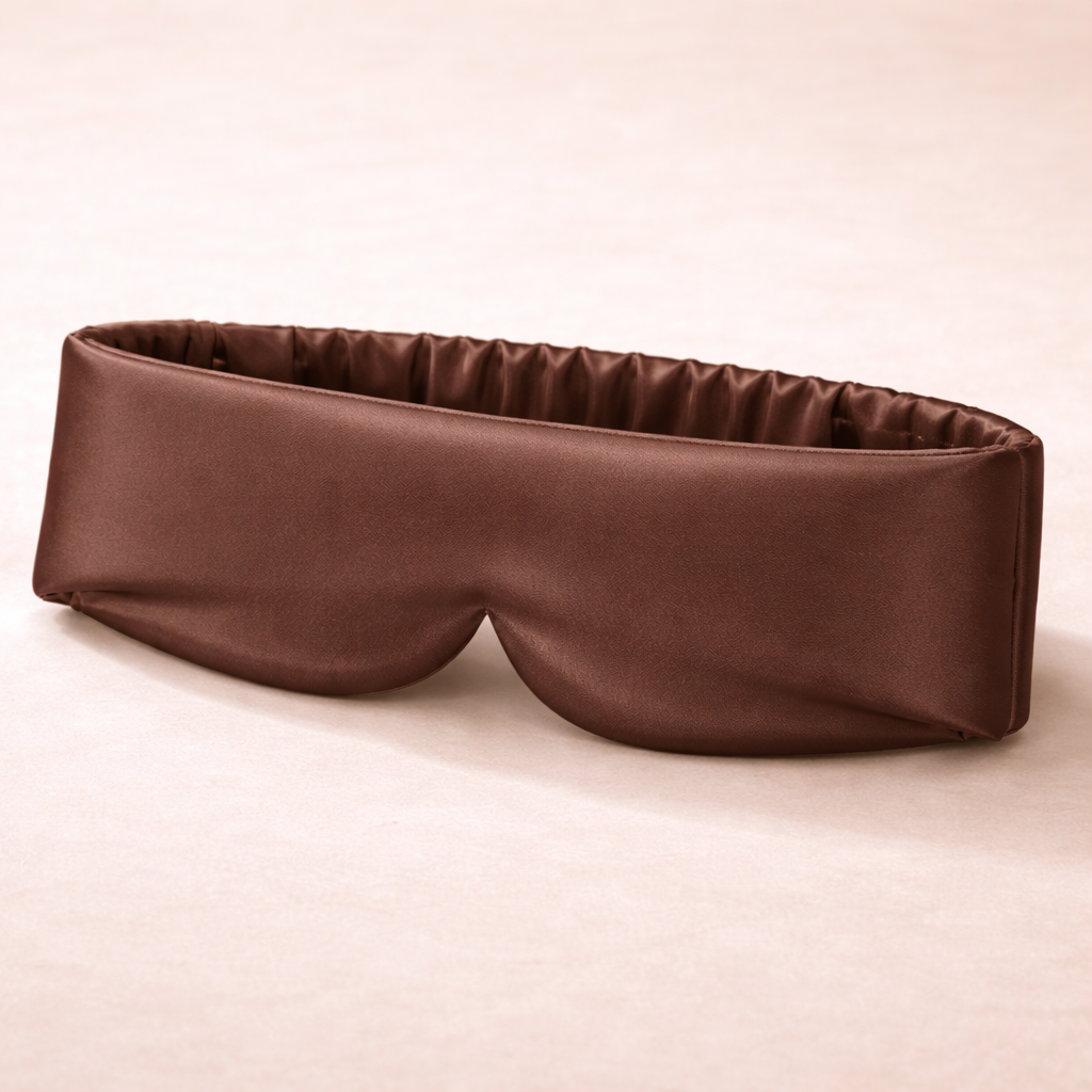 Premium Silk Sleep Mask – Chocolate Brown