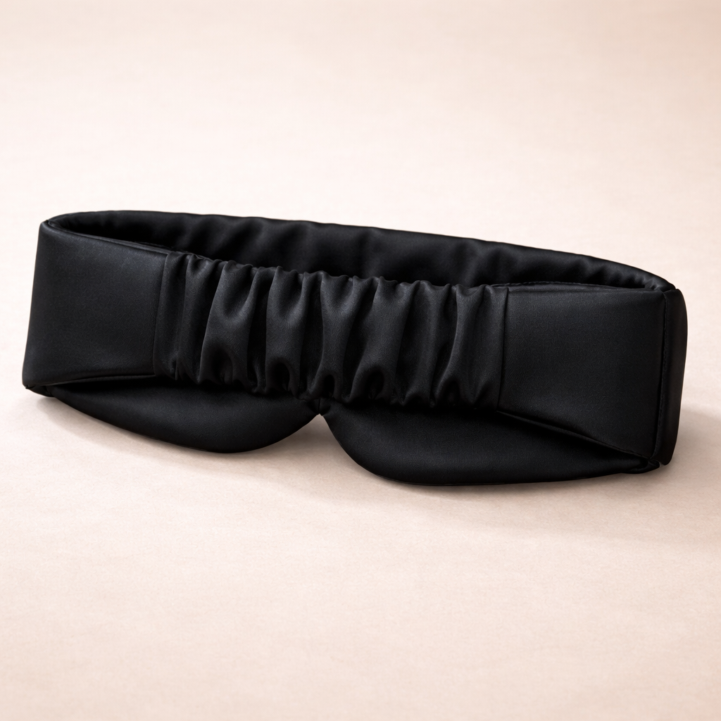 Premium Silk Sleep Mask – Midnight Black