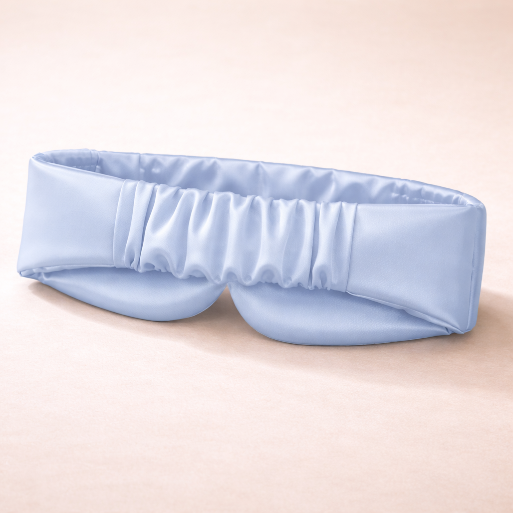 Premium Silk Sleep Mask – Sky Blue