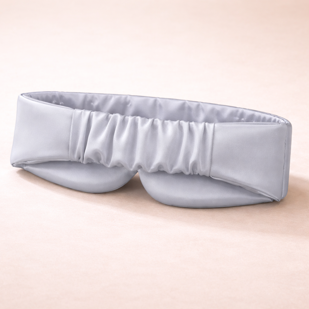Premium Silk Sleep Mask – Silver Grey