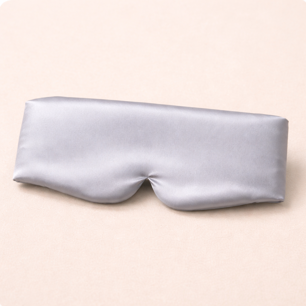 Premium Silk Sleep Mask – Silver Grey