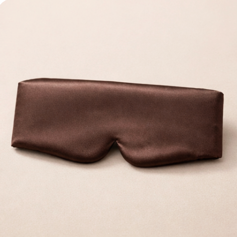 Premium Silk Sleep Mask – Chocolate Brown